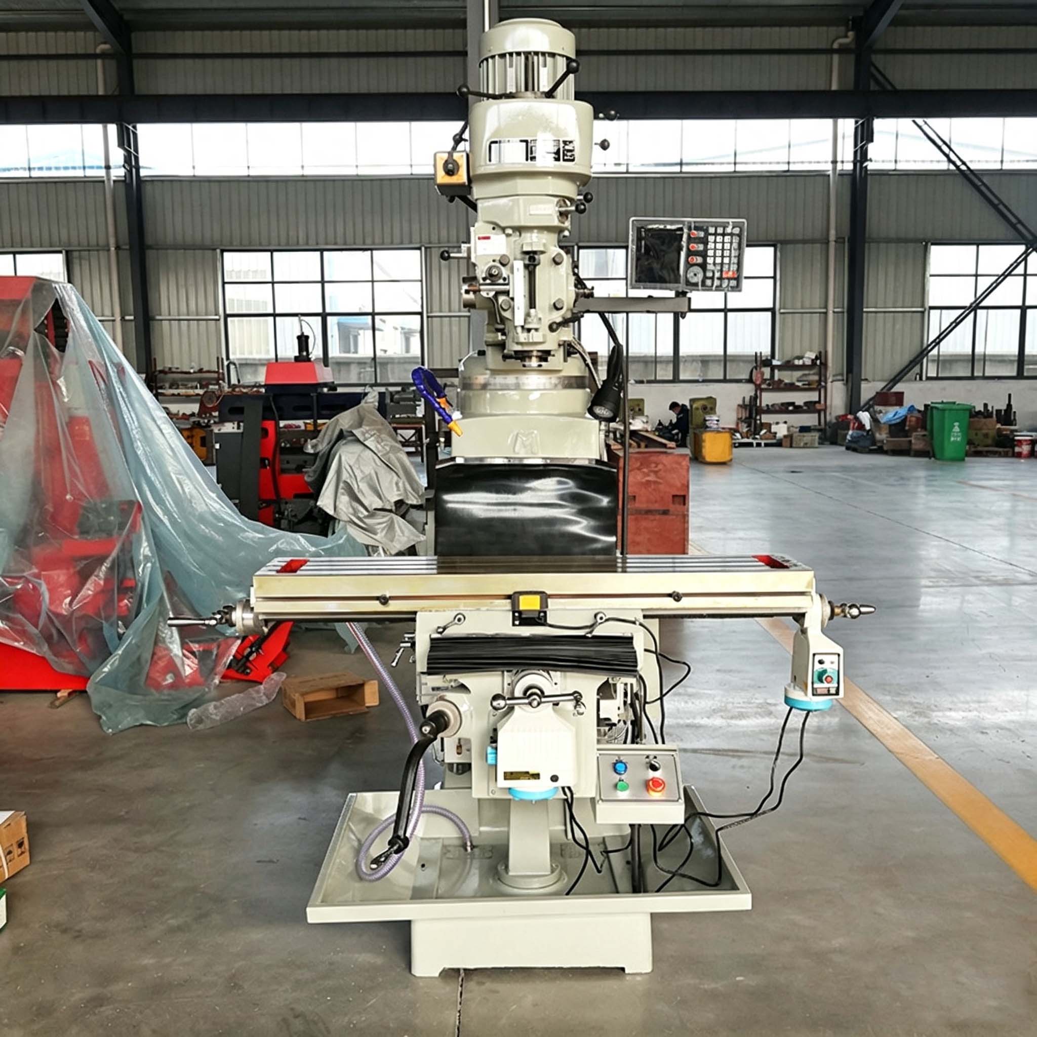 4H Vertical Turret Milling Machine with 360 Degree Rotatable Ram and High Precision Spindle