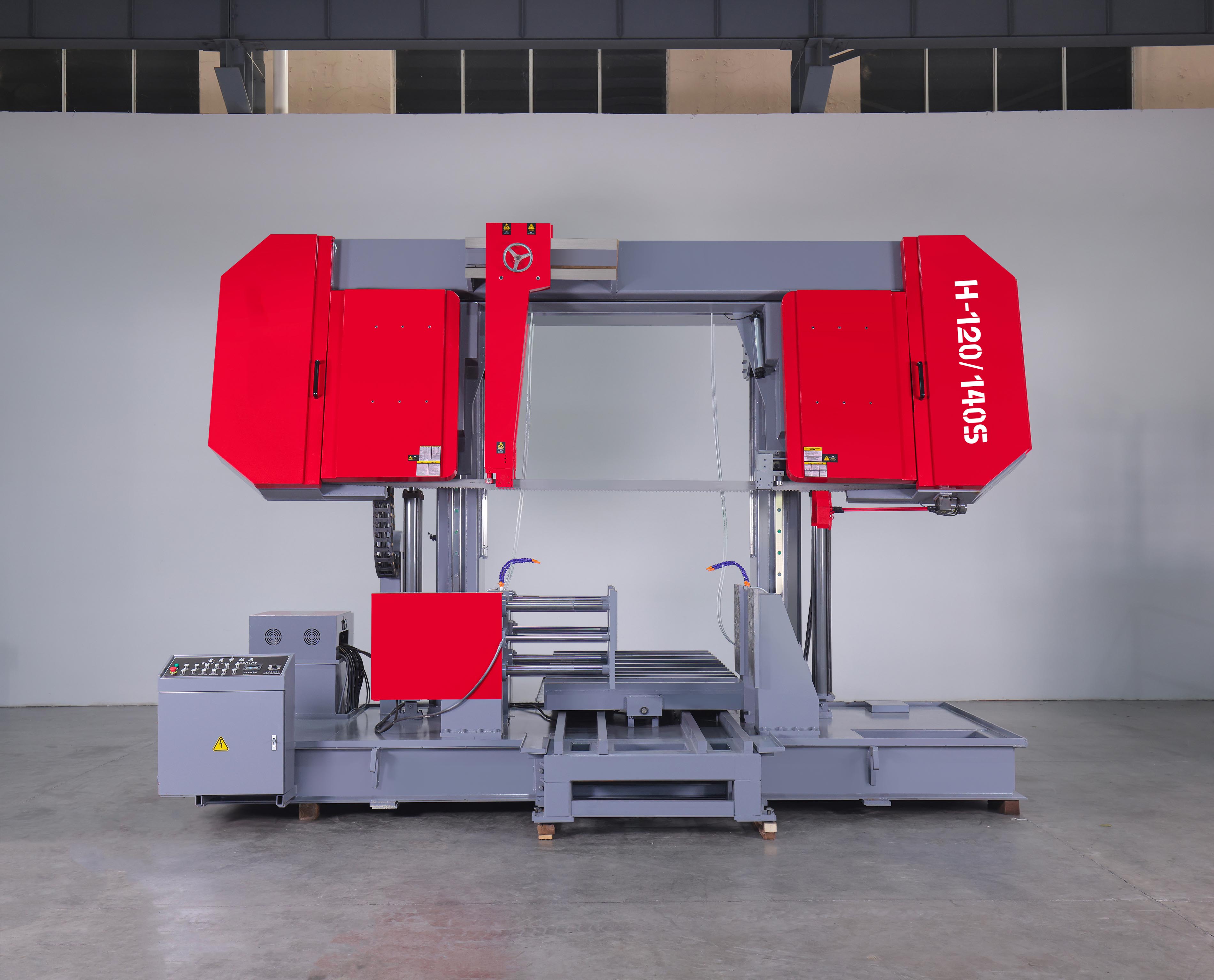 Hydraulic double column horizontal band saw H120/140S with 1200x1400mm maximum cutting capacity