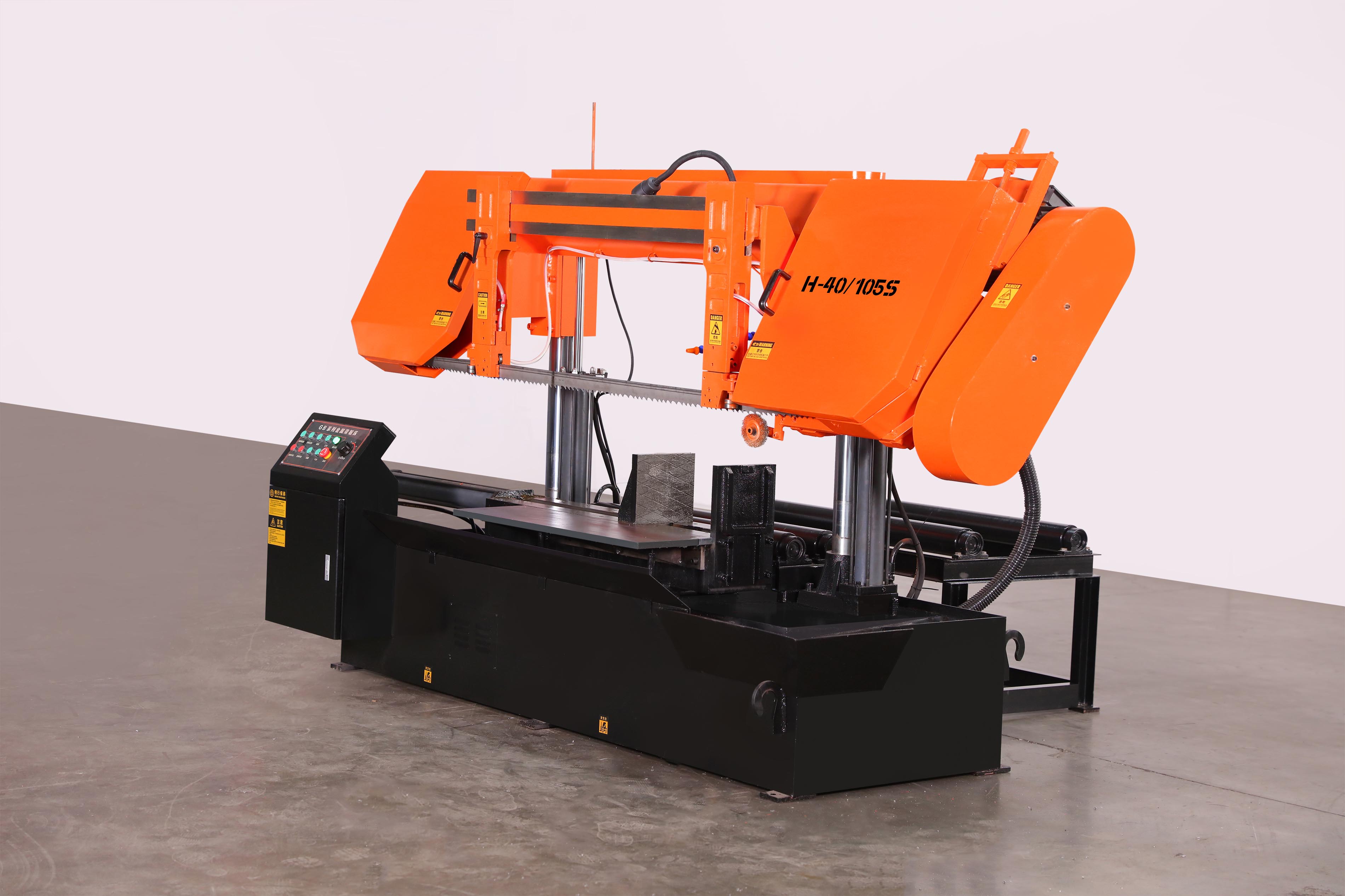 Heavy duty double column industrial metal saw