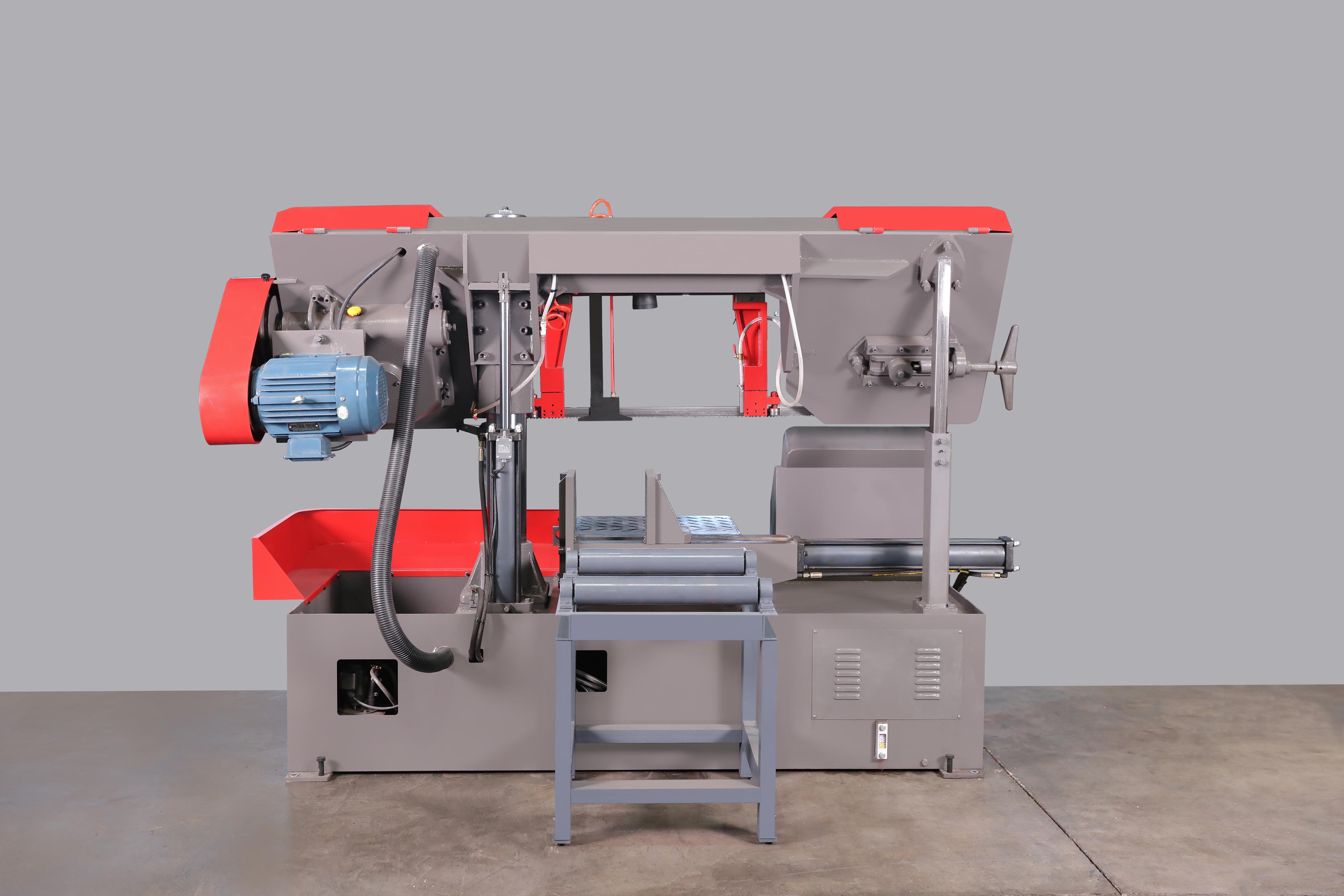Hydraulic manual clamp stepless feed bandsaw