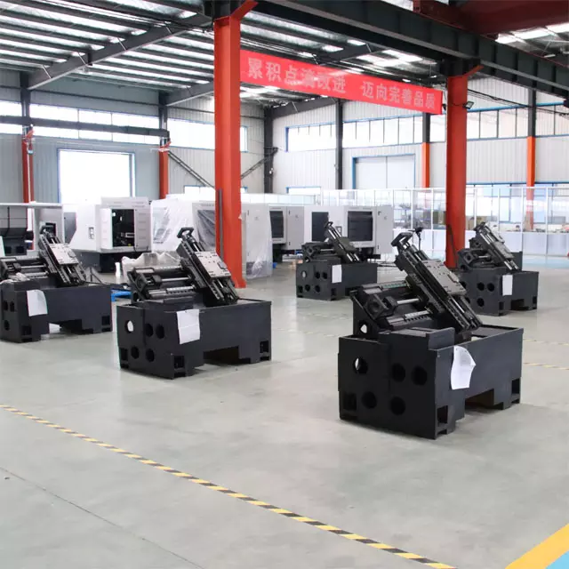 Rigid 45° Slant Bed Architecture: The machine base, bed body, and headstock are cast from high-strength materials.