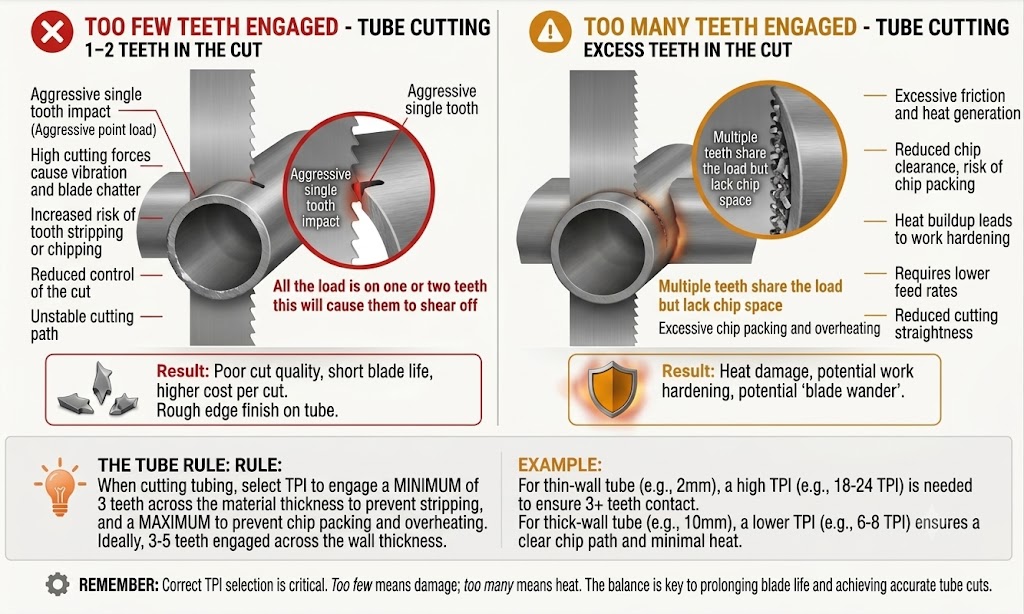 Technical drawing showing the difference between too few teeth and too many teeth cutting a metal pipe.jpg