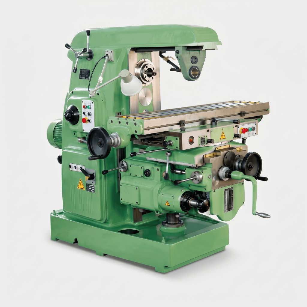 X6132B universal-knee-type-milling-machine-with-swivel-table-industrial-green by MFG