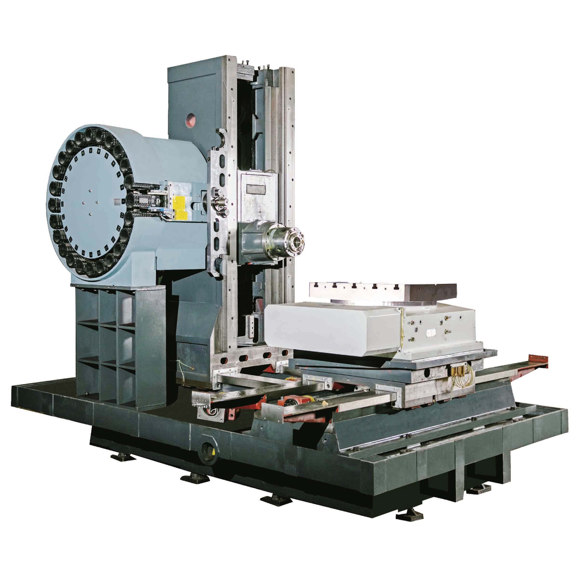 HMC800 internal structure showing linear guide rails and ball screws
