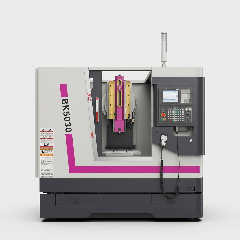 BK5030 CNC slotting machine with full protection enclosure for keyway machining by MFG