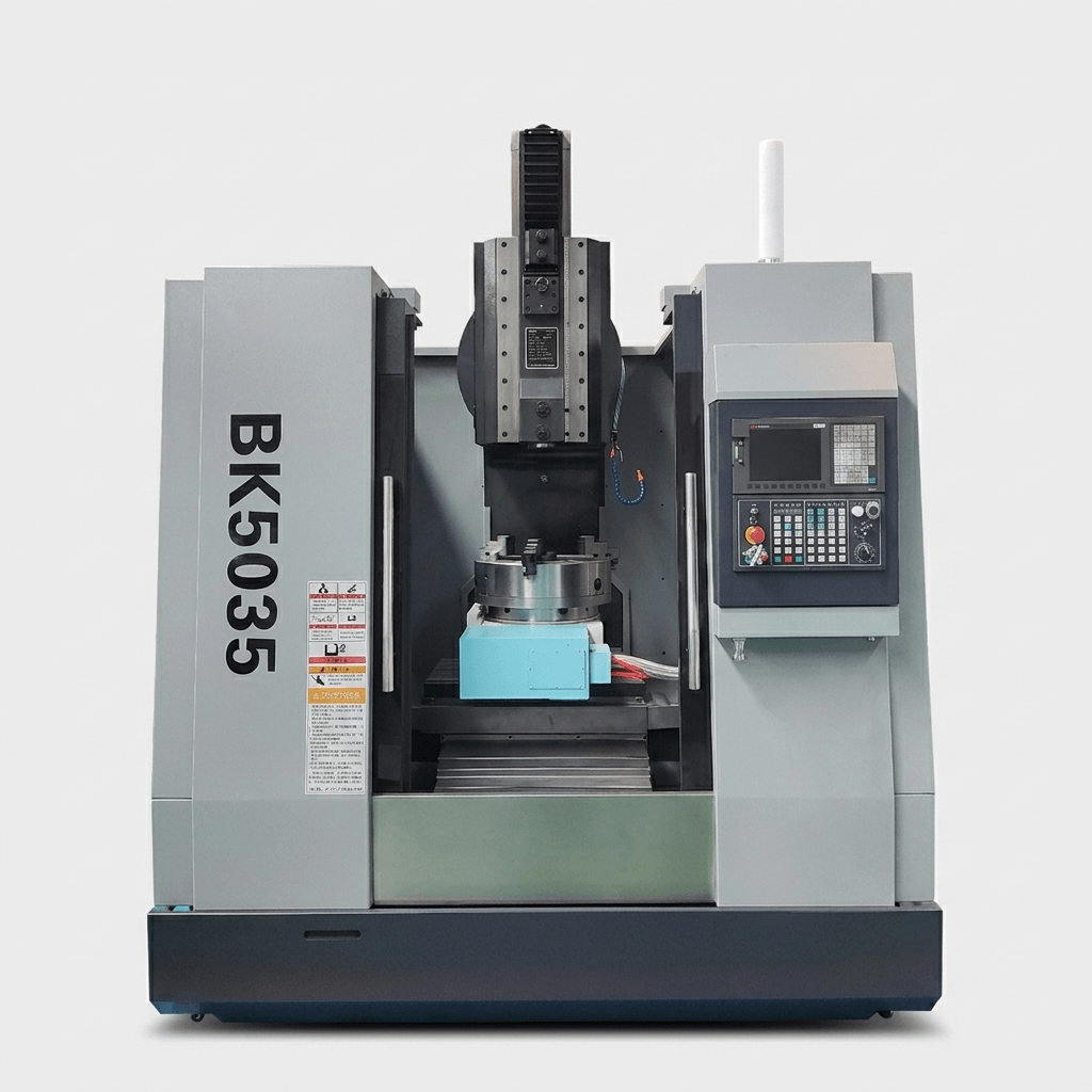 BK5035 CNC slotting machine with full protection enclosure for keyway machining by MFG