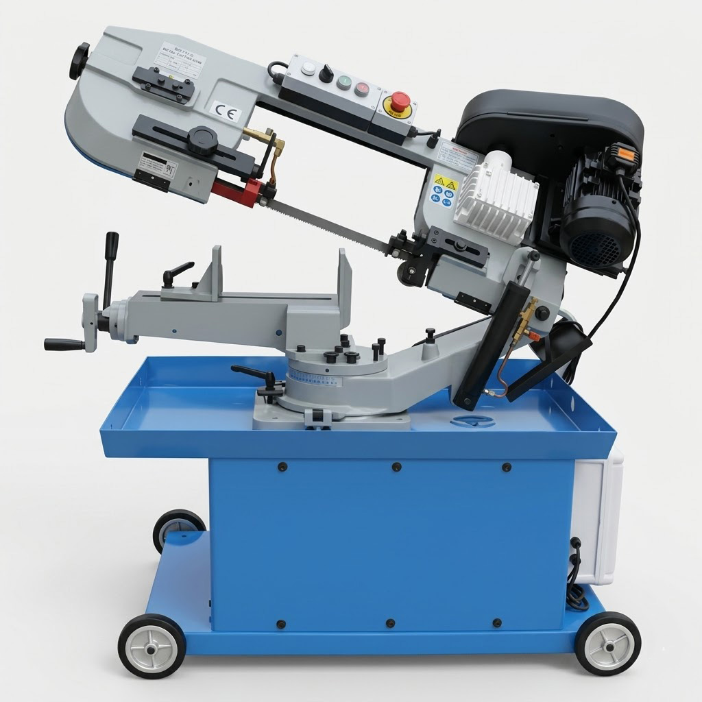 BS-712R 7 inch metal bandsaw with rotary arm swivel bow by MFG