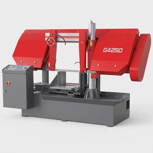 CH-500 semi automatic horizontal straight cutting bandsaw front rendered view by MFG