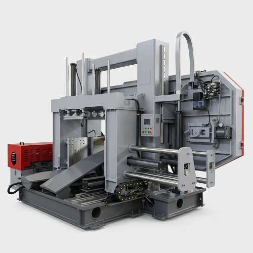 CH-1000 metal cutting bandsaw back profile heavy duty structure - MFG