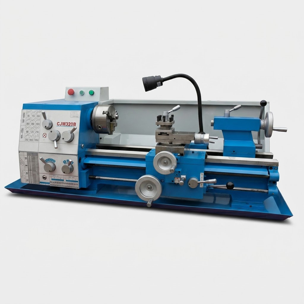 CJM320B Industrial Light Duty Bench Lathe with 320mm Swing Full Gear Drive by MFG