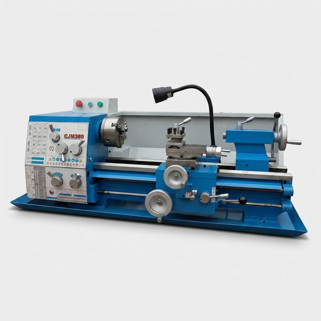 CJM360 Large Capacity Light Duty Bench Lathe with 360mm Swing Full Gear Drive by MFG