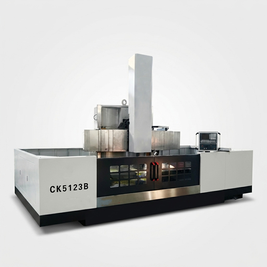 CK5123 heavy duty single column CNC vertical turning lathe VTL with 2300mm capacity by MFG