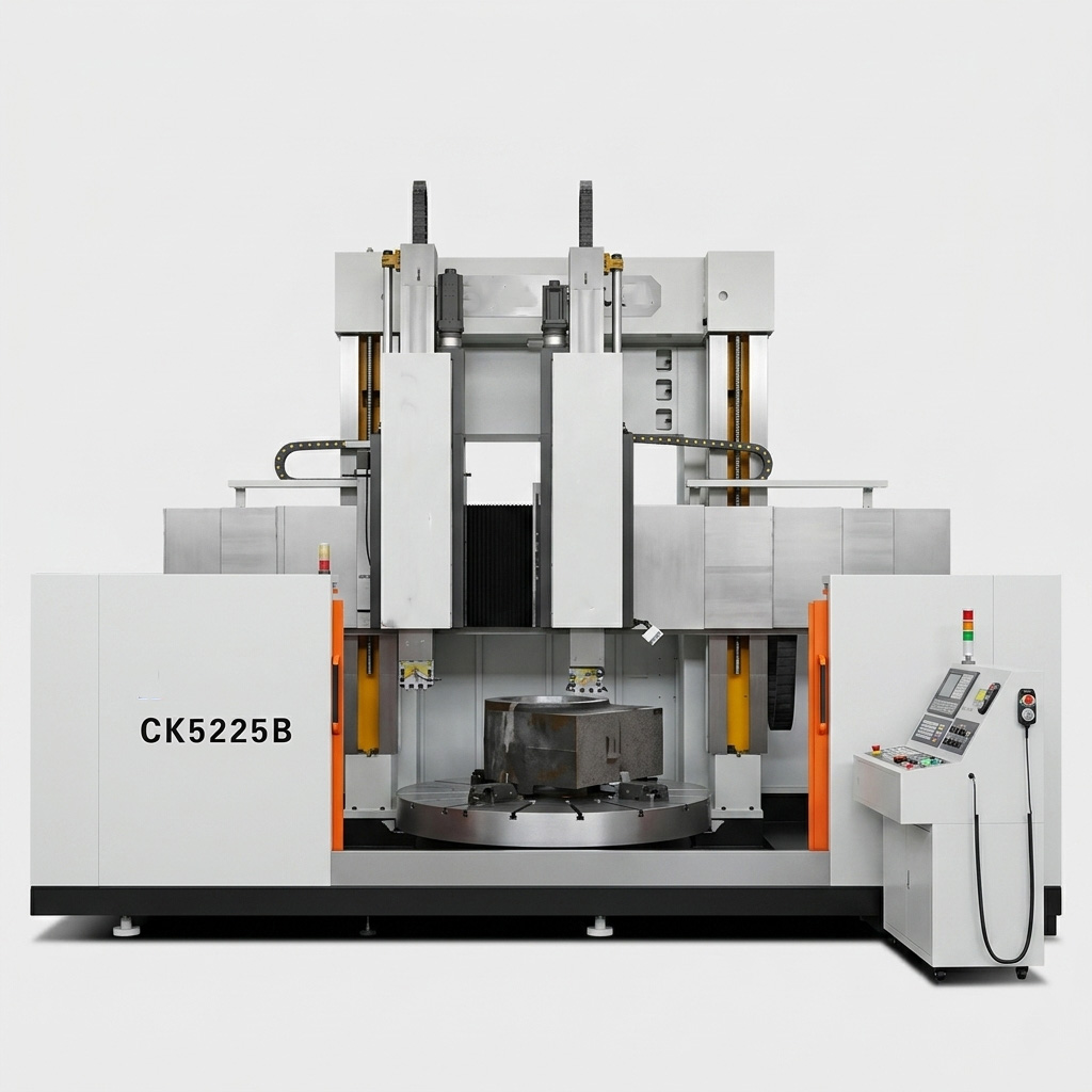 CK5225 heavy duty double column CNC vertical turning lathe VTL with 2500mm capacity by MFG