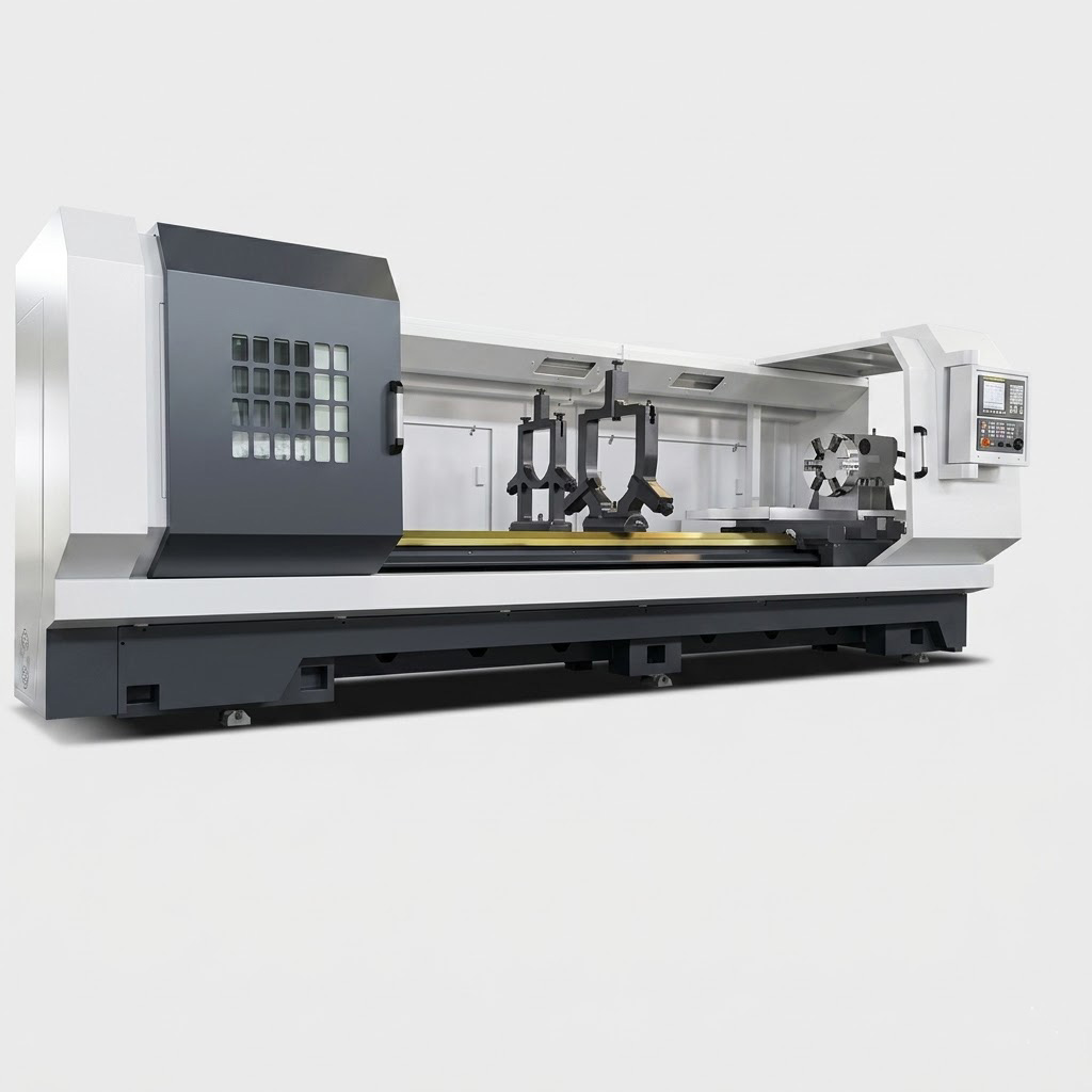 CK61125 1250mm massive swing heavy duty flat bed CNC lathe by MFG