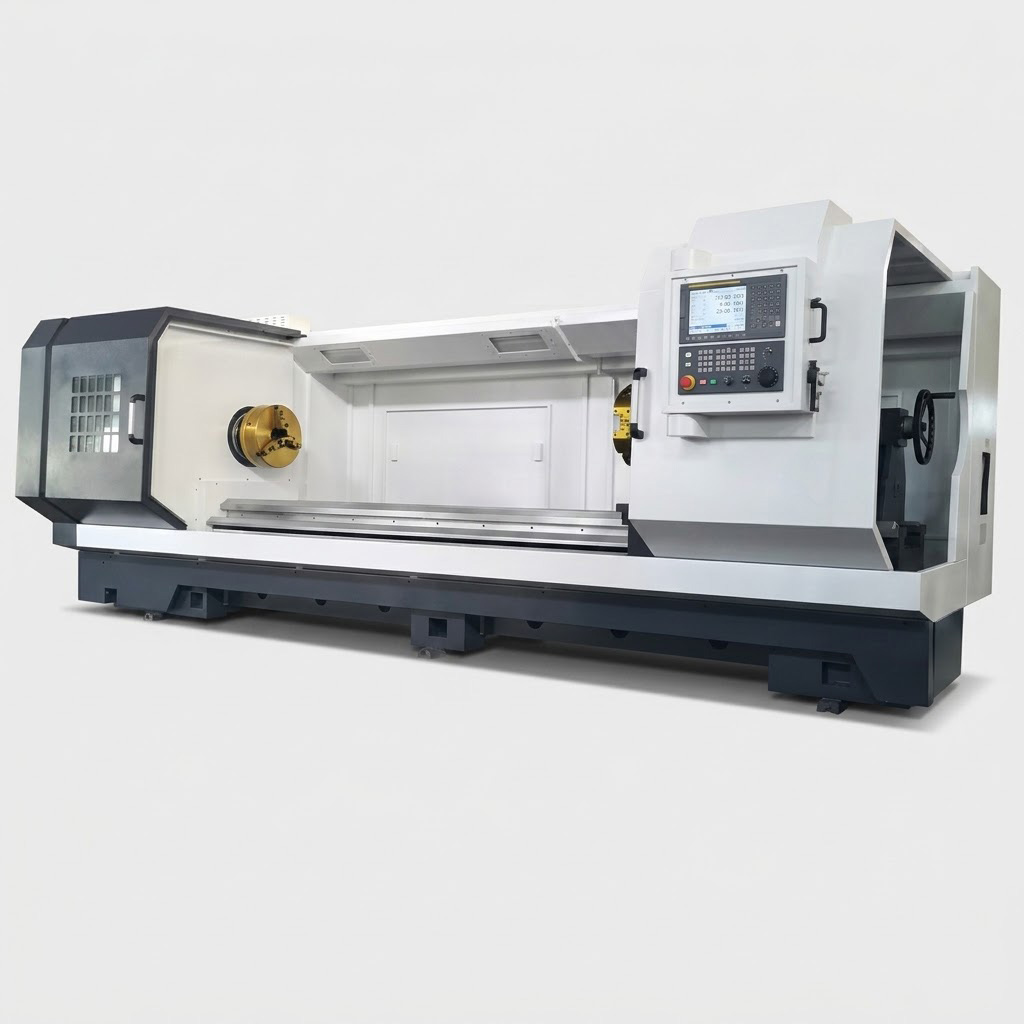 CK6185E 850mm swing heavy duty flat bed CNC lathe machine by MFG