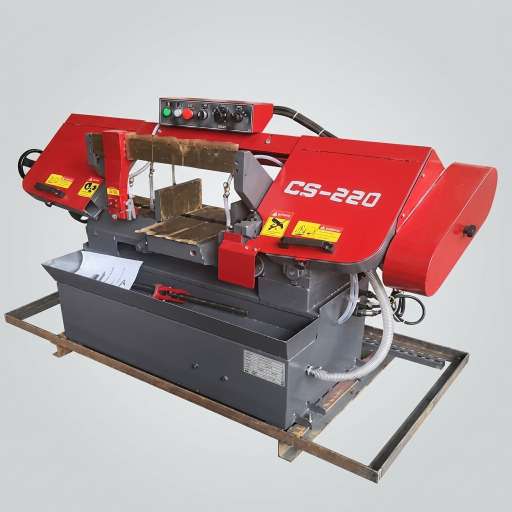 Right side perspective of MFG CS-220 compact metal cutting saw machine