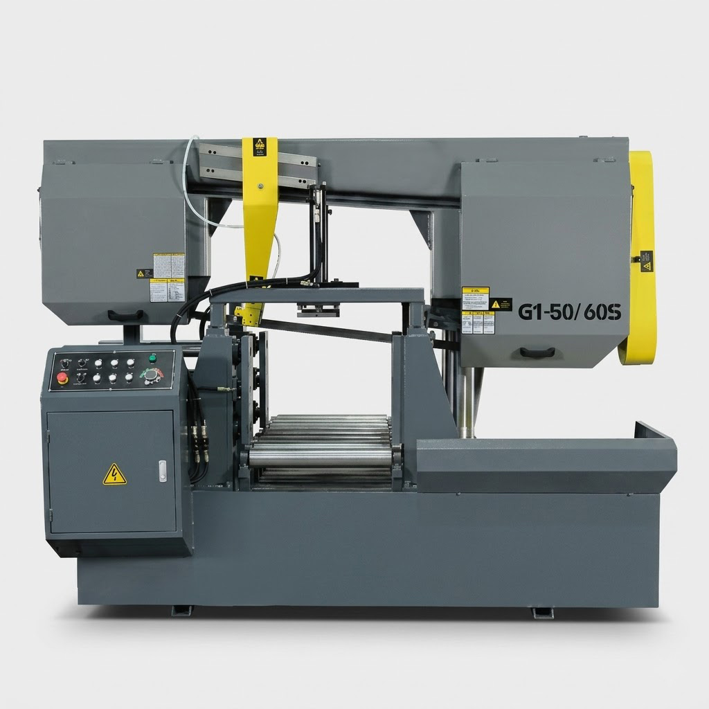 G1-5060S semi automatic horizontal double column band saw by MFG