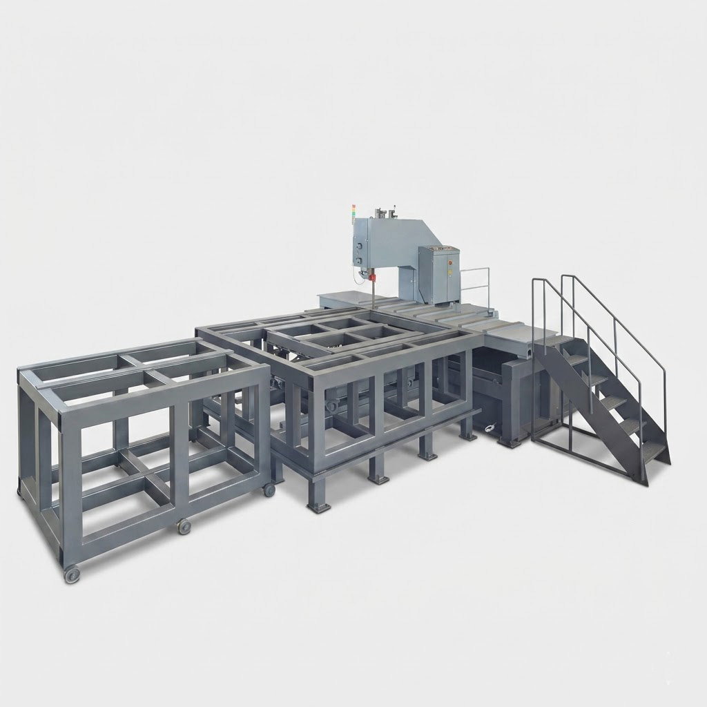 G5340 semi automatic vertical band saw with hydraulic lift table 2000mm stroke by MFG
