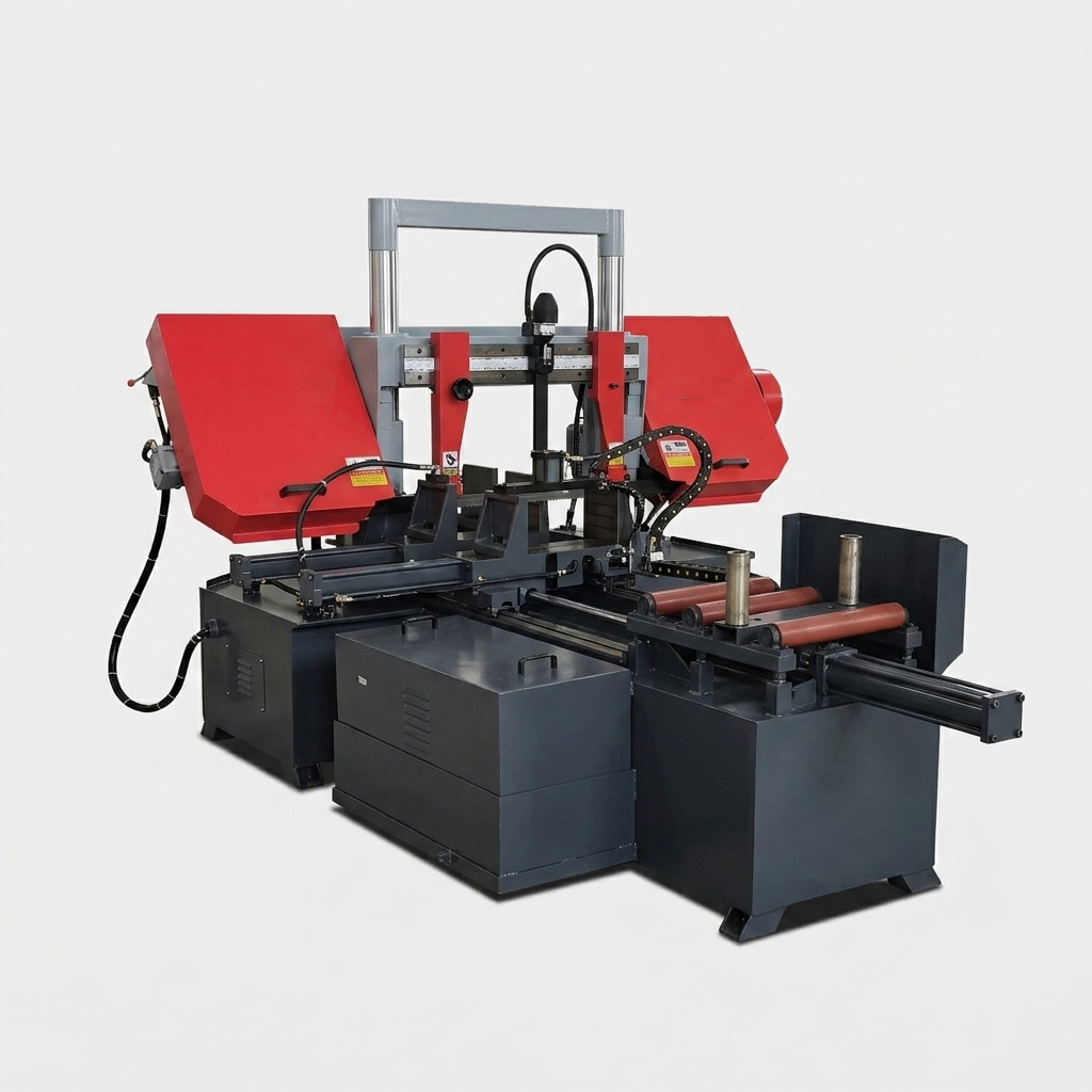GHSZ4235 rigid double post frame and rotary angle saw bow detail by MFG