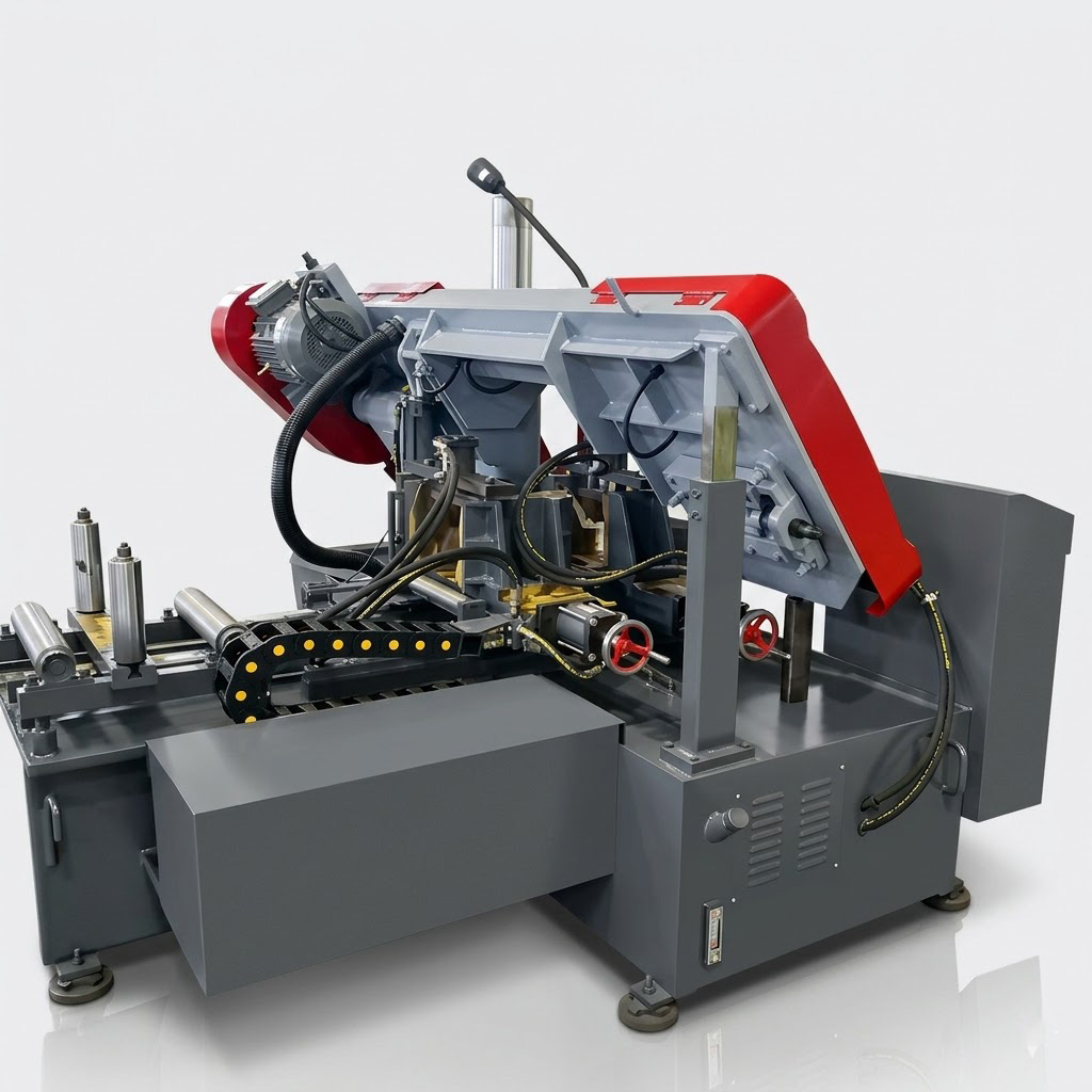 GZ4243 industrial sawing equipment rigid machine frame rear view by MFG