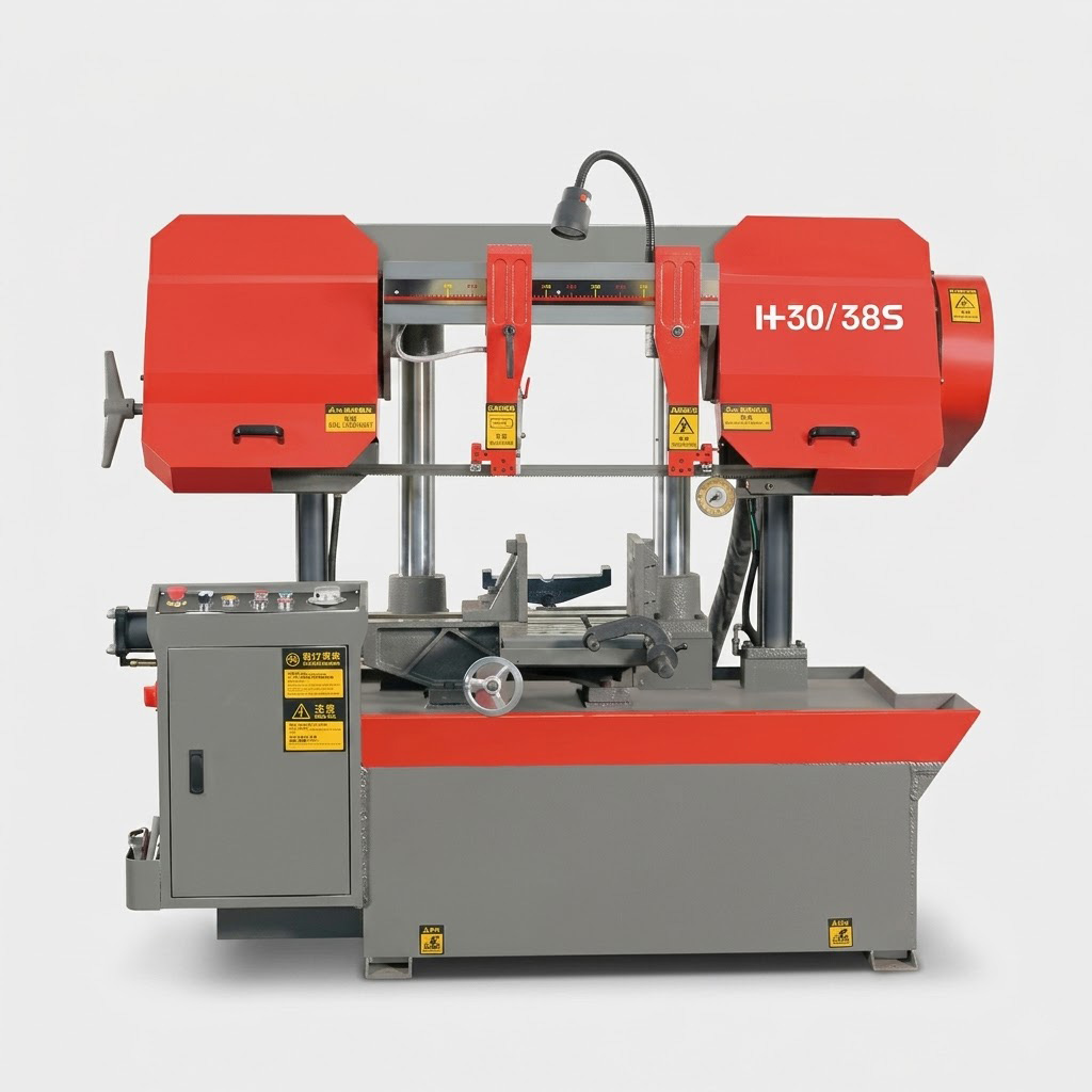 H-30/38S semi automatic horizontal double column band saw by MFG