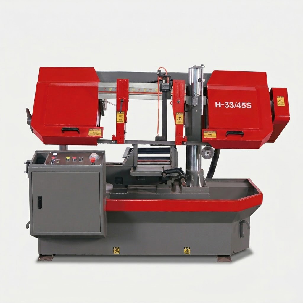 H-33/45S semi automatic horizontal double column band saw by MFG