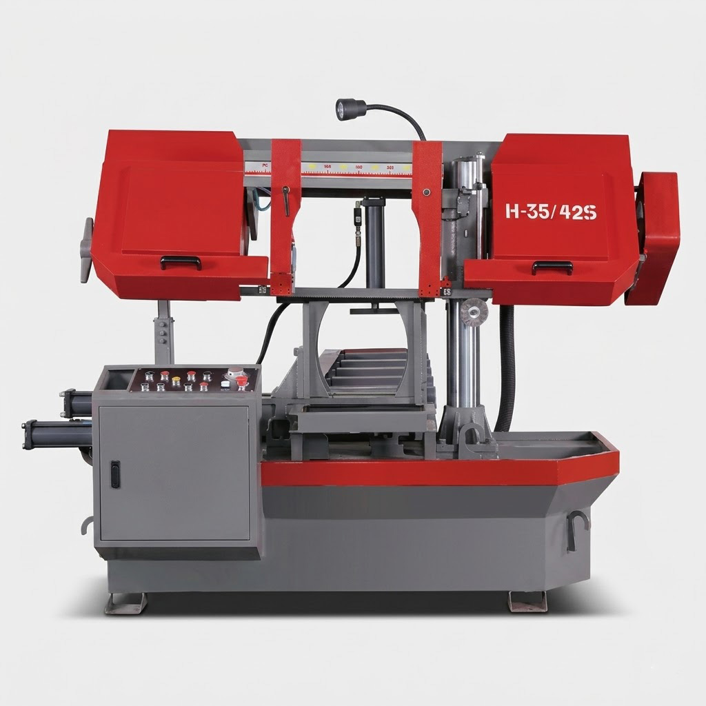 H-35/42S semi automatic horizontal double column band saw by MFG
