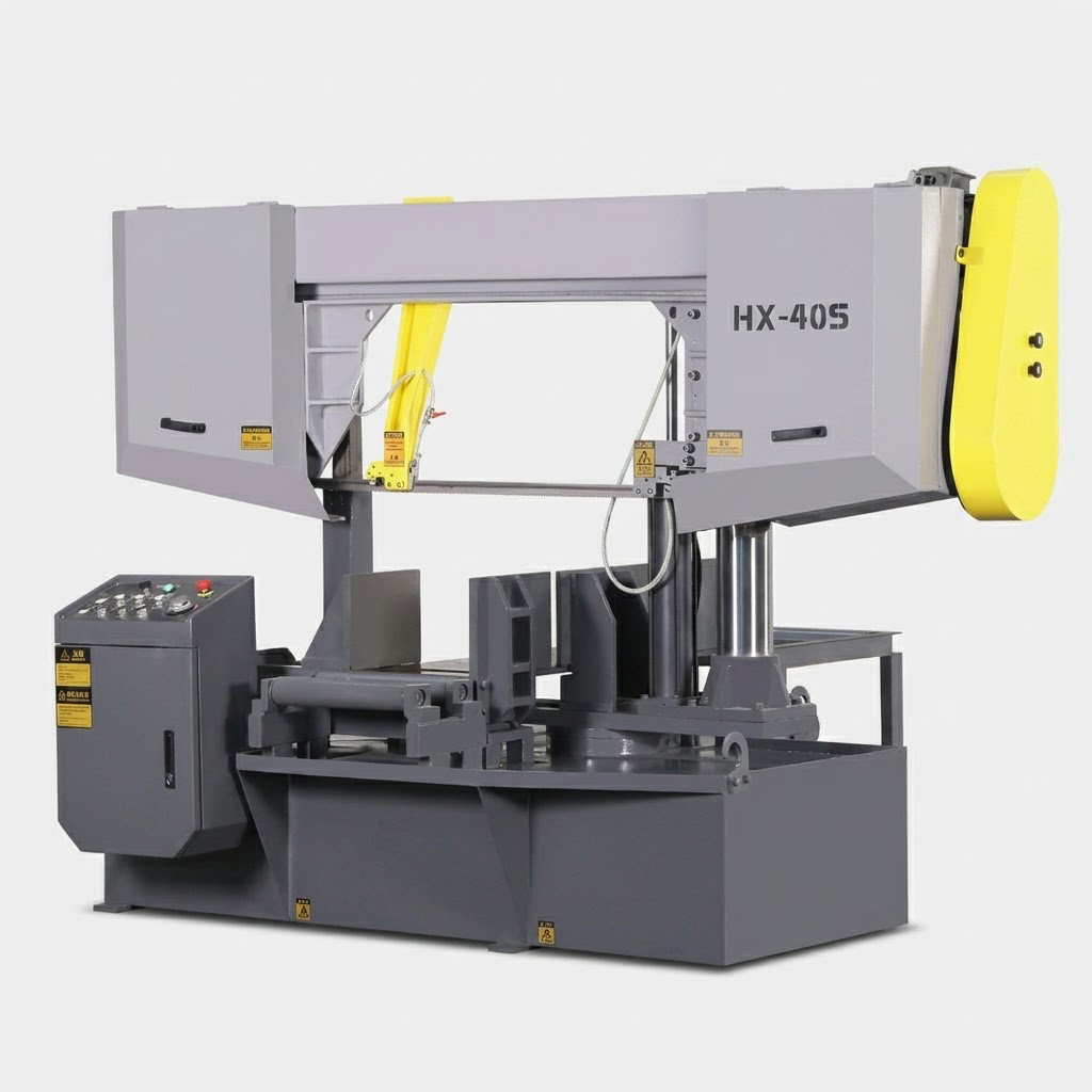 HX-40S semi automatic rotary cutting metal band saw for steel pipes by MFG