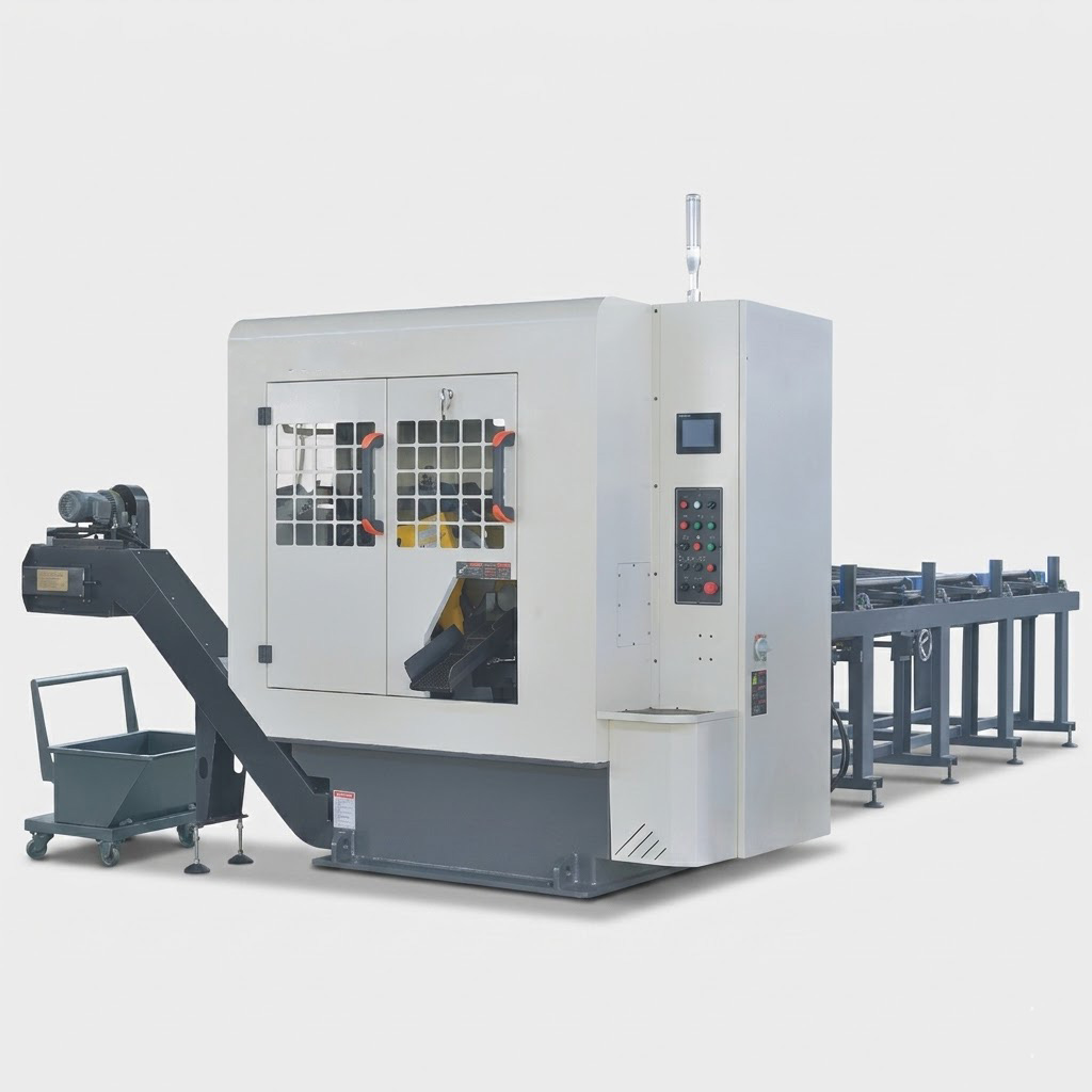 HY-100NC 100mm capacity fully automatic CNC circular cold saw by MFG