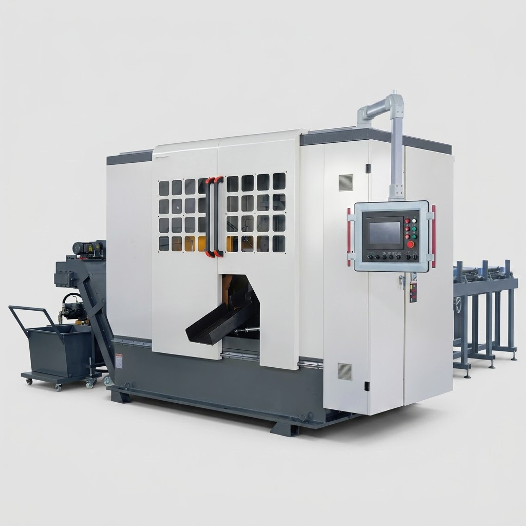 HY-230NC 230mm capacity fully automatic high speed CNC circular cold saw by MFG Machinery