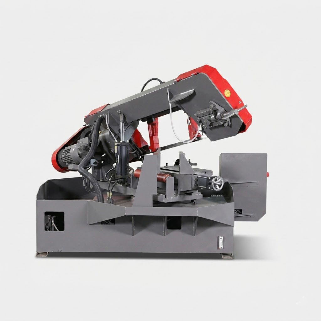 Rear view showing main motor and worm gear transmission of PX-28/45S saw by MFG