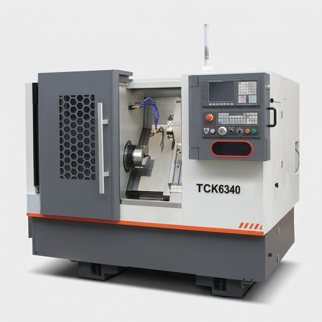TCK6340 slant bed CNC lathe for high speed precision metal turning by MFG