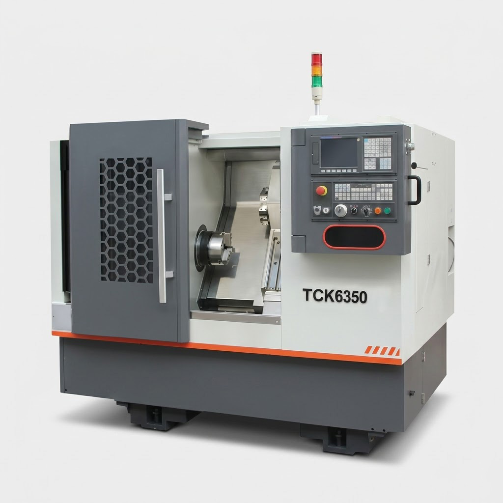 TCK6350 45 degree slant bed CNC lathe for high speed precision turning by MFG