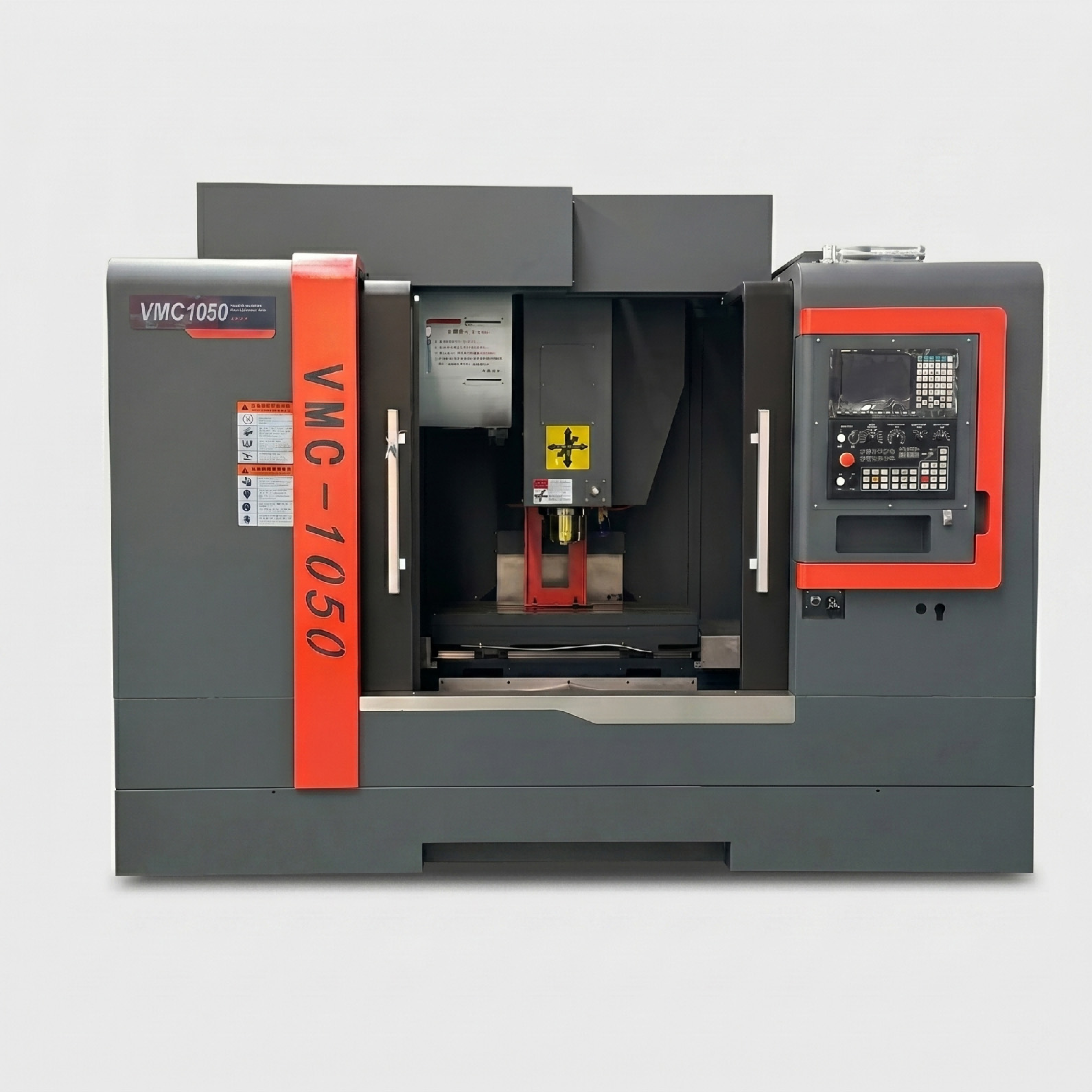 VMC1050 vertical machining center main view in factory workshop by MFG