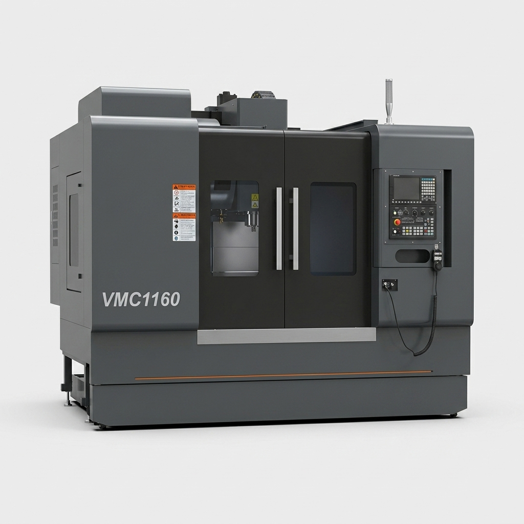 VMC1160 vertical machining center main view in factory workshop by MFG