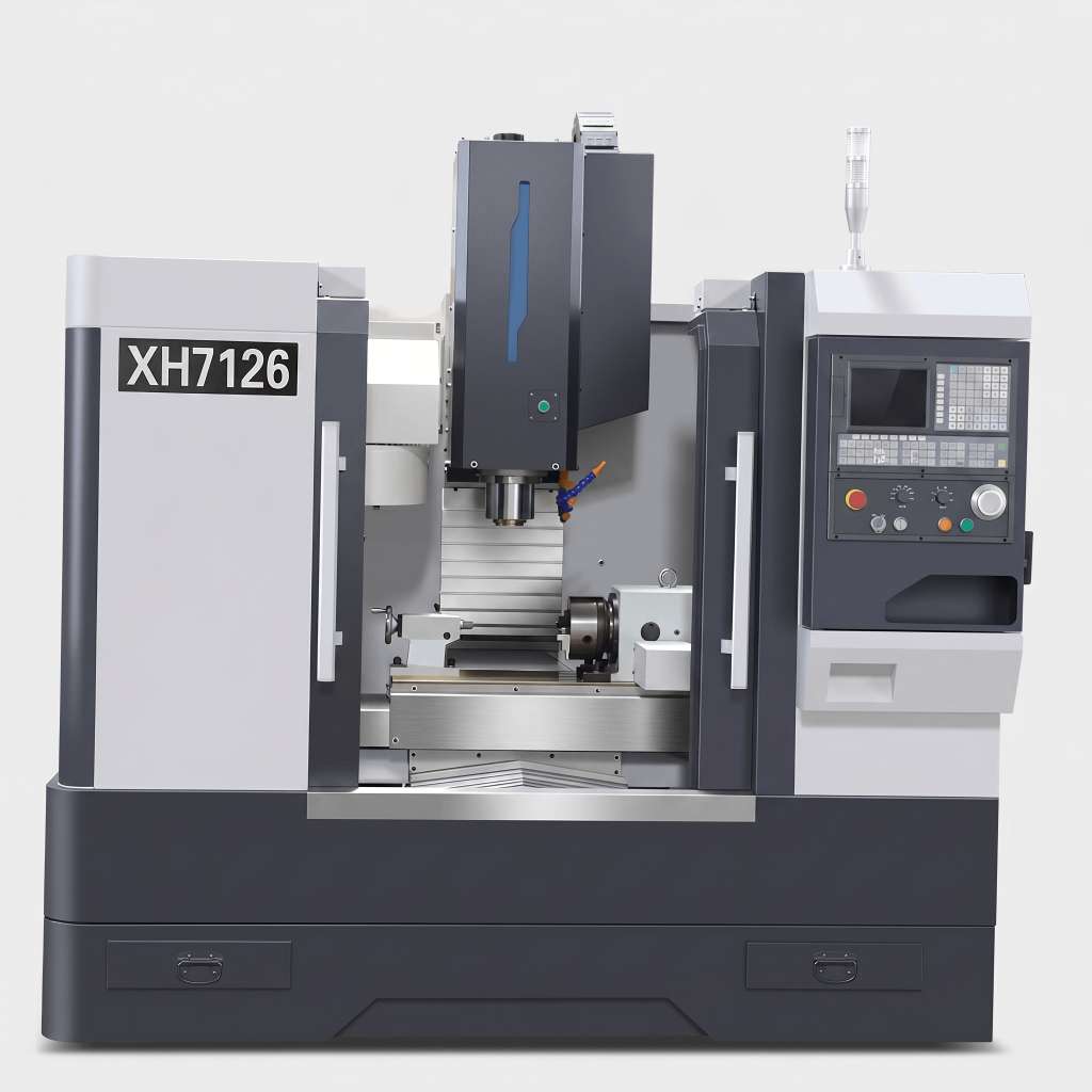 XH7126 vertical machining center compact CNC milling machine with linear guide rails by MFG